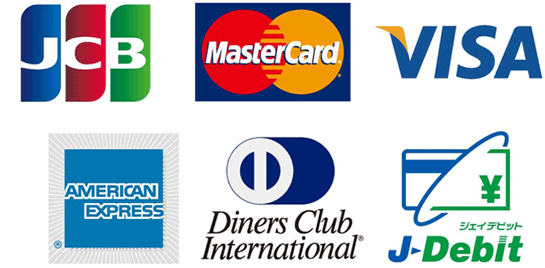 VISA/MASTER/JCB/AMEX/Diners/J-Debit